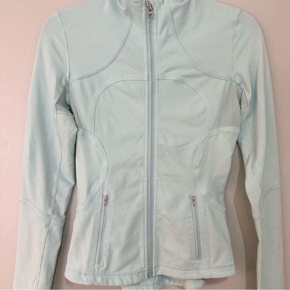 Lululemon Forme Jacket Full Length Women's Sz 4 Light Blue Aquamarine Full Zip - Picture 4 of 16